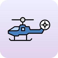 Fighter Helicopter Vector Icon