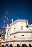 View of details of architecture inside Golden Temple - Harmandir Sahib in Amritsar, Punjab, India, Famous indian sikh landmark, Golden Temple, the main sanctuary of Sikhs in Amritsar, India photo