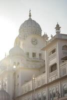 View of details of architecture inside Golden Temple - Harmandir Sahib in Amritsar, Punjab, India, Famous indian sikh landmark, Golden Temple, the main sanctuary of Sikhs in Amritsar, India photo