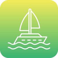 Yacht Vector Icon