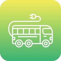 icono de vector de bus electrico