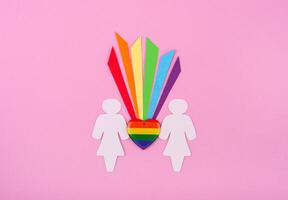 orgullo mes concepto con lgbtq bandera foto