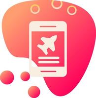 Plane Ticket booking Vector Icon