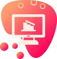 Online Data Analytics Vector Icon