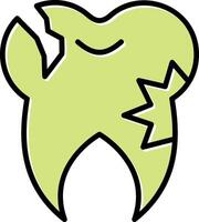 Caries Tooth Vector Icon