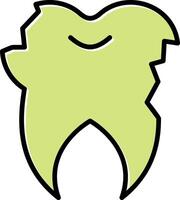 Broken Tooth Vector Icon