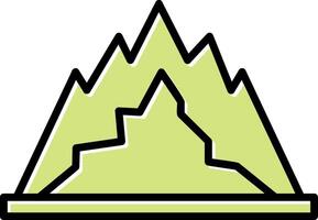 icono de vector de montaña