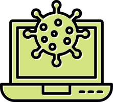 icono de vector de ataque de virus