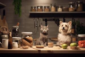AI generated Durable Pet food pot kitchen. Generate Ai photo