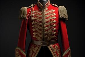 AI generated Disciplined Ottoman uniform soldier. Generate Ai photo