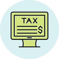 Online Tax Vector Icon