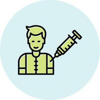 Man Vaccination Vector Icon