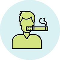 Man Smoking Vector Icon