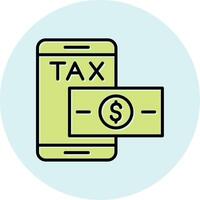 Online Tax Paid Vector Icon