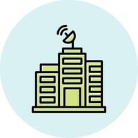 edificio red vector icono