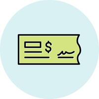 Bank Check Vector Icon