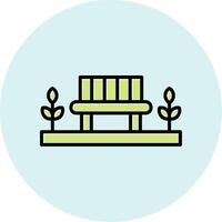 Park Bench Vector Icon