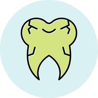 Cracked Tooth Vector Icon