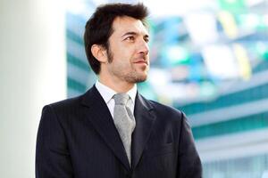 Handsome businessman portrait photo