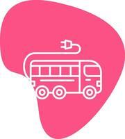 Electric Bus Vector Icon