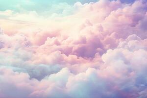 AI generated Pink clouds. Generate Ai photo
