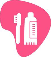 Tooth Cleaning Vector Icon