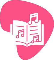 icono de vector de libro de música