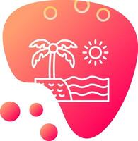 icono de vector de playa