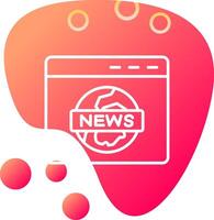 icono de vector de informe de noticias