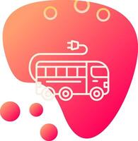 icono de vector de bus electrico