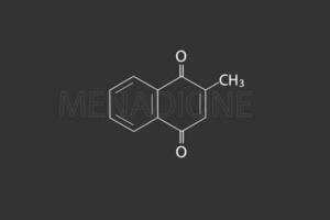 Menadione molecular skeletal chemical formula vector