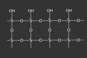 Silica gel molecular skeletal chemical formula vector