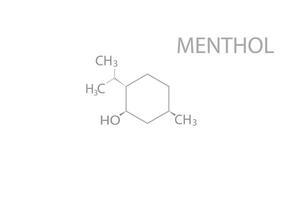 Menthol molecular skeletal chemical formula vector
