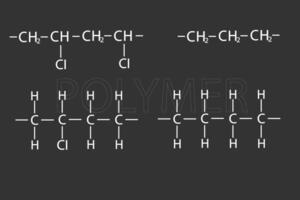 Polymer molecular skeletal chemical formula vector