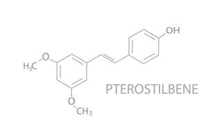 Pterostilbene molecular skeletal chemical formula vector