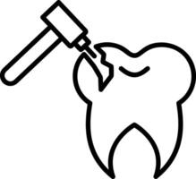 Tooth Drilling Vector Icon