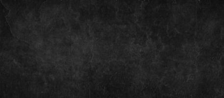 Black stone or concrete wall or marble or plaster texture, dark color cement floor or concrete texture, Art stylized texture banner or cover or card, grunge texture dark gray charcoal blackboard. photo