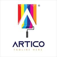 Artico logo design tech logo template vector