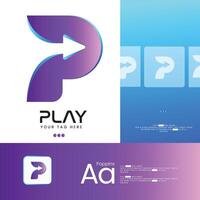 Play symbol design for video making company or agency vector