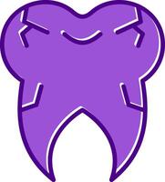 Cracked Tooth Vector Icon