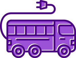 Electric Bus Vector Icon