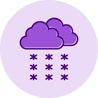 Snowfall Vector Icon