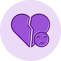 Broken Heart Vector Icon