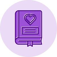 romance libro vector icono