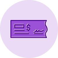 Bank Check Vector Icon