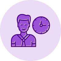 icono de vector de tiempo de trabajo