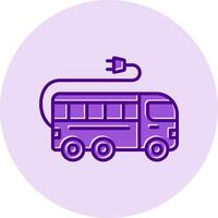 icono de vector de bus electrico