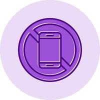 No Mobile Phone Vector Icon