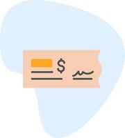 Bank Check Vector Icon