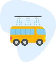 Bus Wash Vector Icon